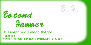 botond hammer business card